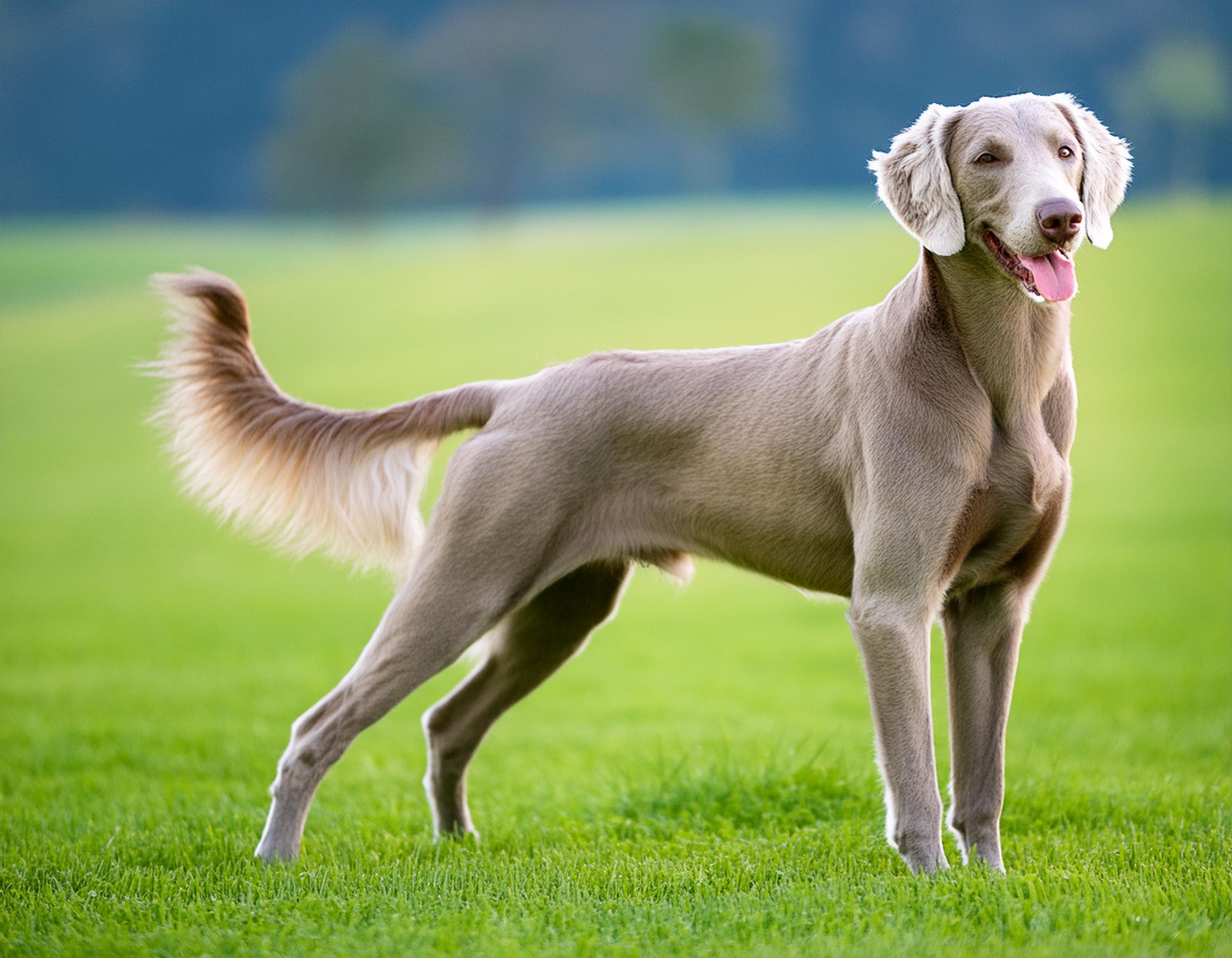Weimaraner långhårig